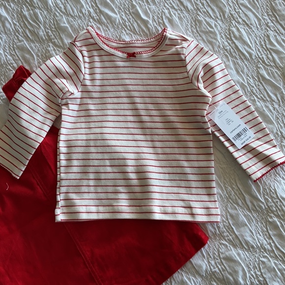 Carter’s Corduroy Santa Dress with Striped Red and White Top Size: 12M NWOT. - Picture 5 of 5